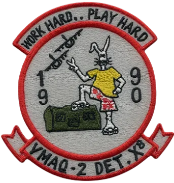 Det X-Ray — "Work Hard.. Play Hard," 1990 patch