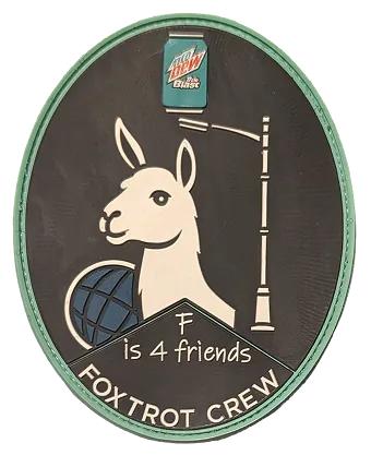F is 4 Friends — Foxtrot Crew patch